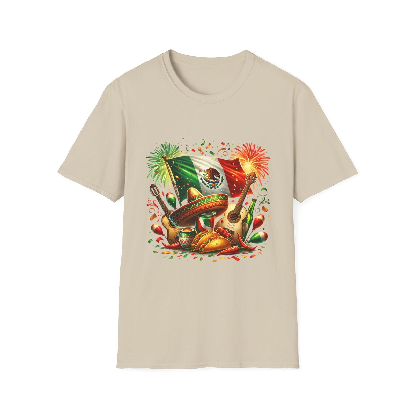 Mexican Fiesta T-Shirt, Colorful Tequila and Guitar Shirt, Perfect for 5 de Mayo S