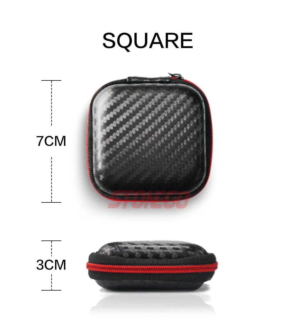 

STONEGO Cable Organizer Storage Box USB Hard Case Earphone Keychain Bags Waterproof SD Card Earbuds Holder Box Circular square
