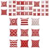 Stunning Red Geometric Wave Pillow Case For Sofa Car And Home Decoration