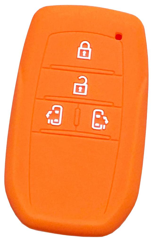 IKT Smart Key Silicone Cover for Toyota Cars, 4 Buttons Orange/New Noah (2022~), New