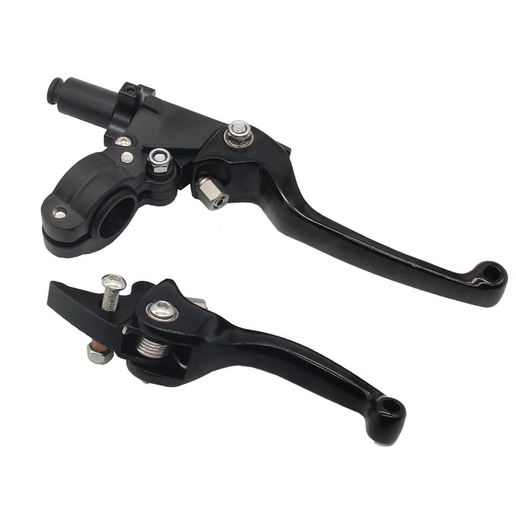 Clutch Brake Lever CNC Aluminum Alloy Left & Right Set Fit for 22mm 7/8 Inch Handlebar Bike - Black