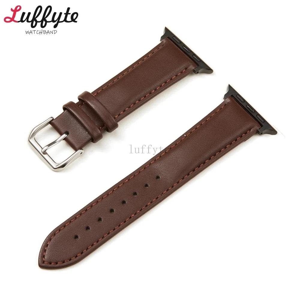 Casual Leather Strap for Apple Watch Ultra 10 9 8 7 6 SE 2 Band for Iwatch 40mm 41mm 42mm 44mm 45mm 46mm 49mm Smartwatch Watchband
