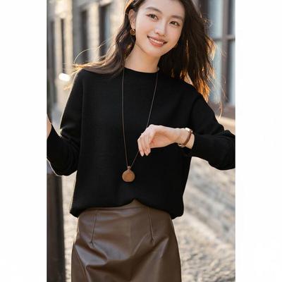 Mocana Women's Loose Fit Long Sleeve Wool Sweater