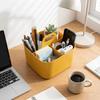 Multi-compartment Cosmetic Organiser with Handle Portable Storage Box Desk Storage Basket  Office