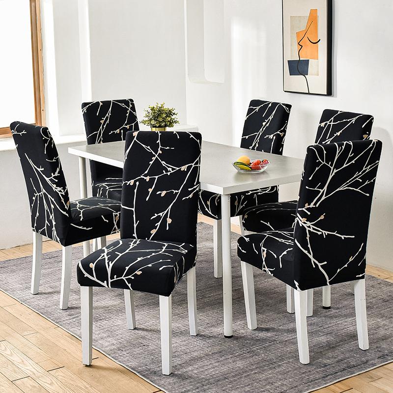Dining Room Chair Slipcover Stretch Dining Chair Cover Parsons Seat Cover Stretch Chair Cover For Dining Room Kitchen 1/2/4/6Pcs