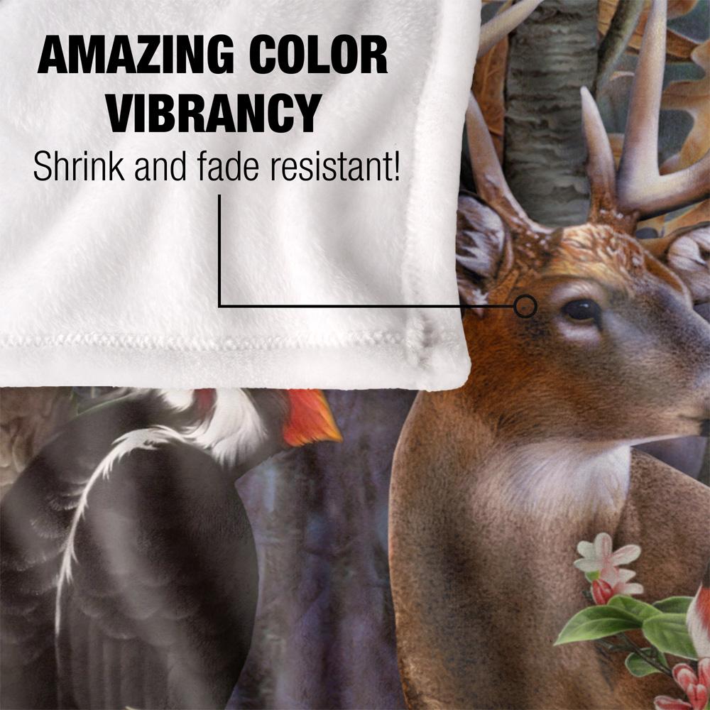 JQ Licensing Jg-Jp Silky Forest Animals Supersoft Blanket