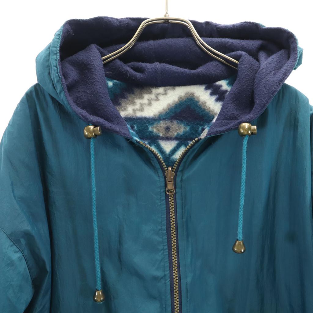British Mist 90s Old Jacket M Blue Green Reversible Men's Used