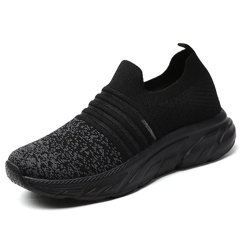 Fashion Plus Size Women's Sneakers Slip On Breathable Flats Casual Shoes Outdoor Lightweight Soft Bottom Non-slip Sports Running Shoes