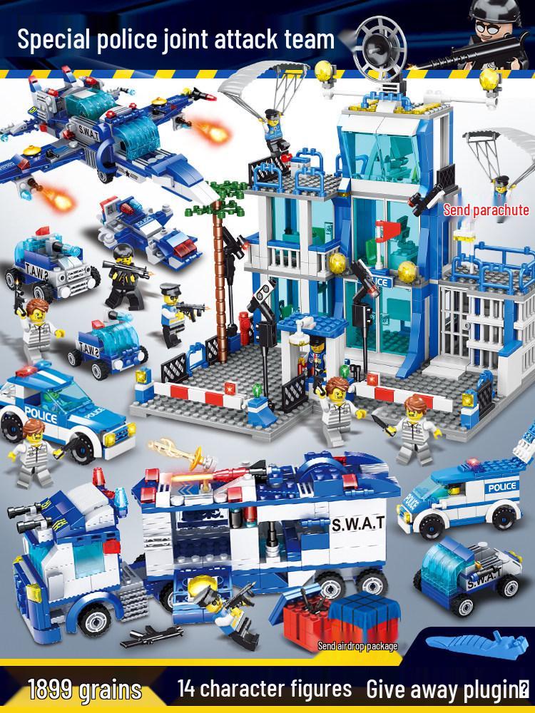 Police Station Building Blocks Toy - Educational Gift for Boys & Girls Ages 6-12 (2026)