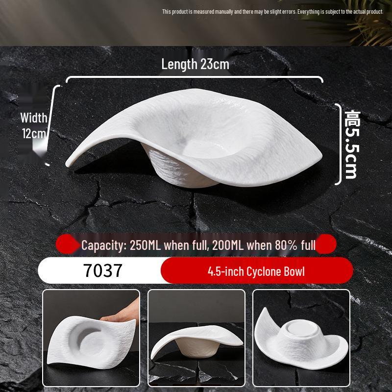 White Melamine Porcelain-Style Snack Plate - Perfect for KTV, Bar, or Restaurant Serving