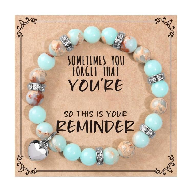 Dainty Heart Chain Bracelet Alloy Charm Wristlet Smooth Edged Natural Stone Charm For Comfortable Daily Elegant