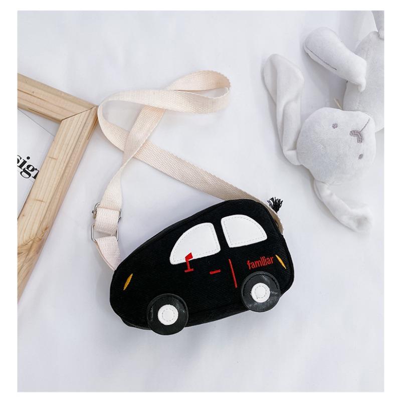 Autumn new cartoon cute flannel 3D car children's bag baby change accessories bag tide autumn and winter