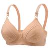 Plus Size Full Coverage Wireless Bra for Mature Women Thin Breathable Supportive Push-Up Comfort Adjustment Bralette for 40-50 Years Old