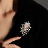 Zinc Alloy Brooch Pin Irregular Shape Imitation Pearls Lapel Badge Brooch Versatile Accessory