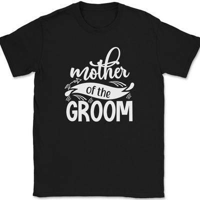 Mother of the Groom T-Shirt Wedding Party Bride Event Group Gift Text Tee
