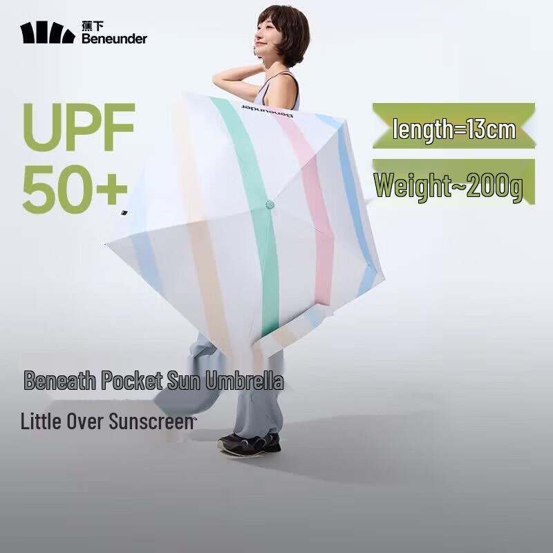 Beneunder Pocket Six-Fold UV Protection Sun & Rain Umbrella