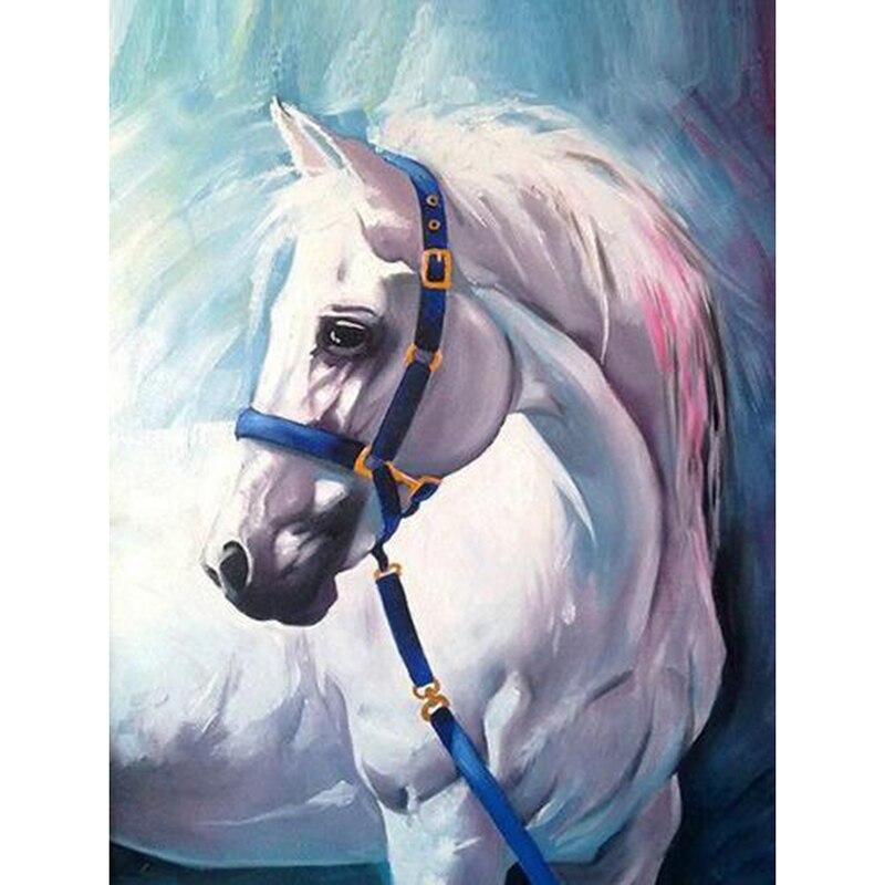 DIY 5D Diamond Painting Steed Horse Diamond Embroidery Animal Cross Stitch Full Round Drill Mosaic Rhinestone Manual Home Decor