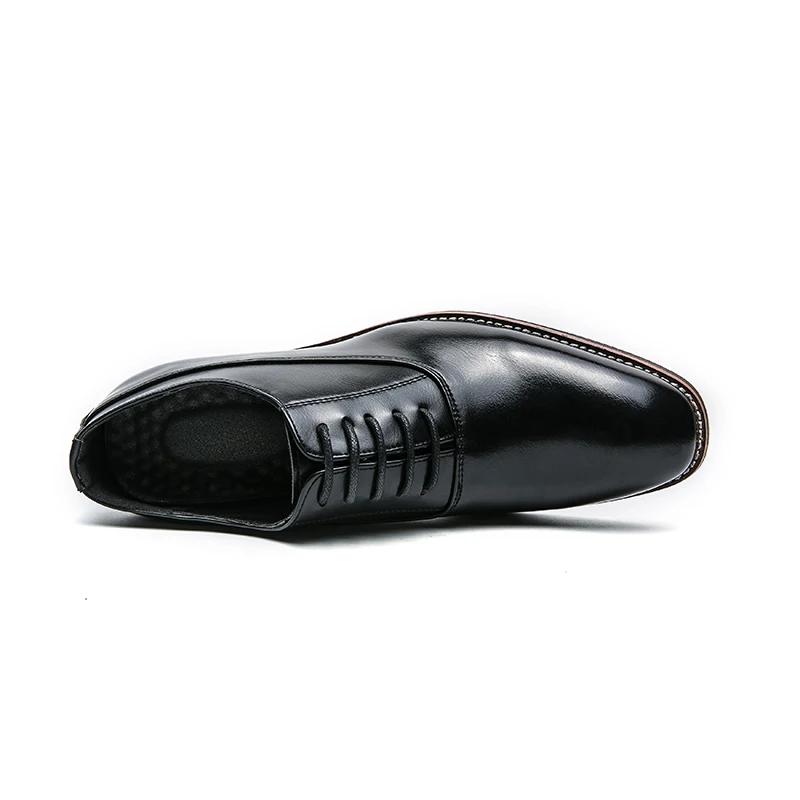 Fashion Business Dress Men Shoes 2024 New Classic Leather Men's Formal Shoes Comfortable Slip On Dress Shoes Men Oxfords Size 46