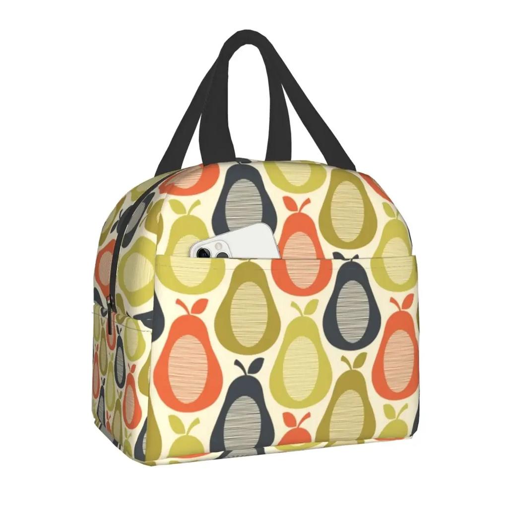 Orla Kiely Multi Stem Thermal Insulated Lunch Bag Scandinavian Flower Portable Lunch Tote for Outdoor Picnic Storage Food Box