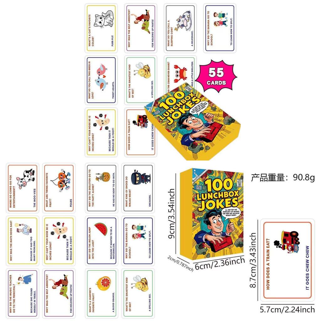 Card Game Lunchbox Jokes With Interactive Fun For Family And Kids
