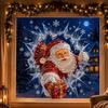 Removable Crystal Christmas Window Stickers Adorable Santa Snowman Puppy Design for Xmas Party Home Decor