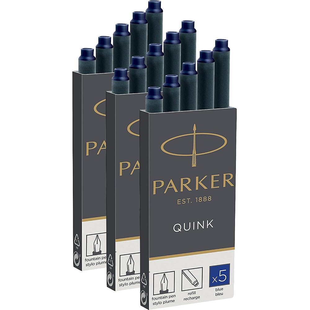Parker PARKER Cartridge Ink Quink Blue 3 Box Set (5 bottles per box) 1950384