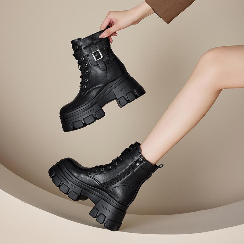 

Inner heightening short boots women s autumn new Maillard boots platform Martin boots women s Chelsea boots 34 чёрный