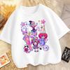 Children Short Sleeve T Shirts The Amazing Digital Circus Anime Cartoon Print Cotton Top Boys Girls Summer Casual Crew Neck Tees
