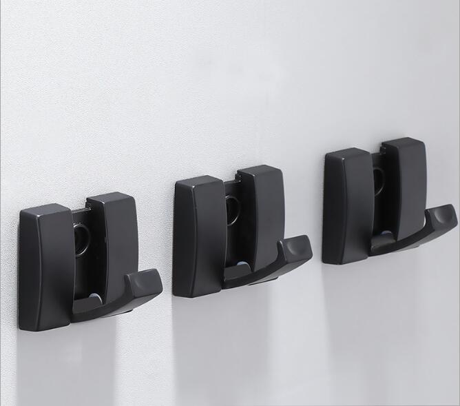 Cârlig Robă Negru Tuqiu Pliabil Cu Aspect Antic Umeraș Raft Haine Cârlig Prosop Aluminiu Cârlig Bucătărie Agățător Ușă Montat pe Perete