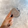 Portable Diamond-encrusted Hand-held Folding Double-sided Mirror Korean Creative Mini Makeup Mirrors  Pratical and Small