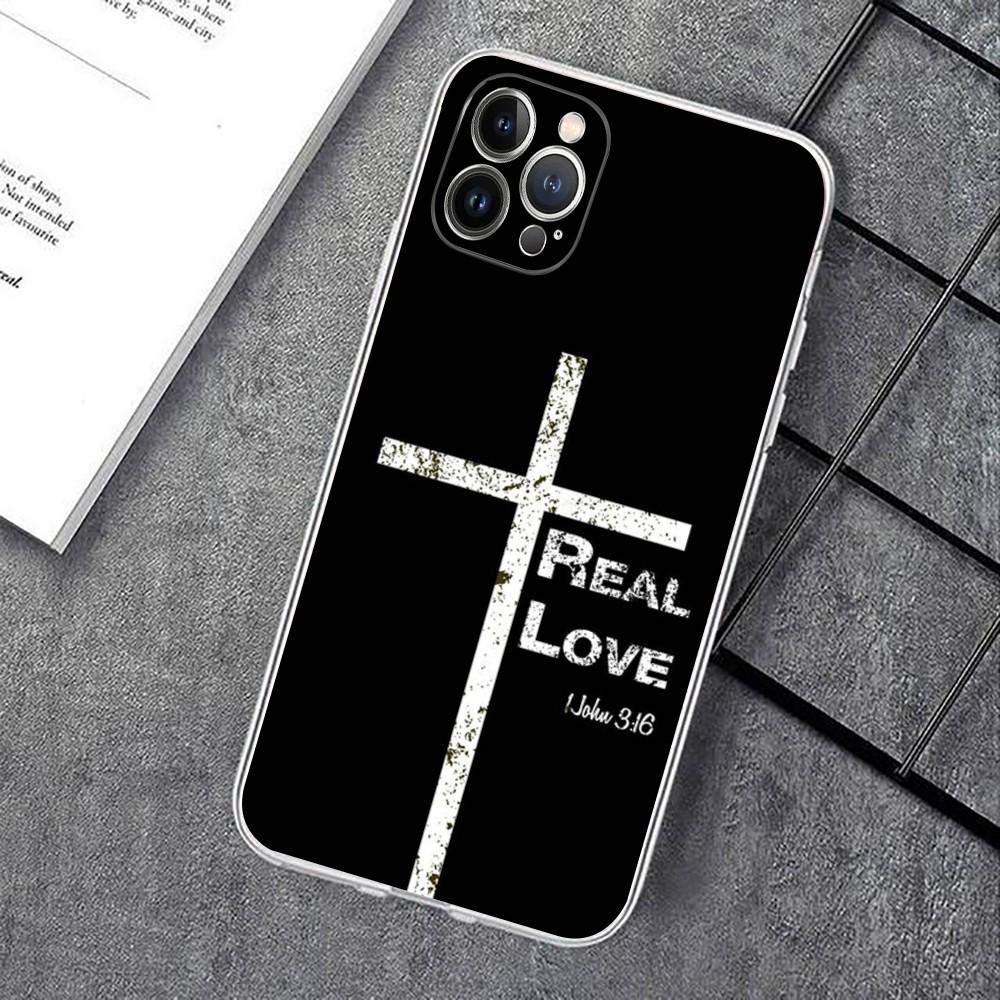 Faith Christian Religious Jesus Art Phone Case For IPhone 15 14 11 12 13 Mini Pro XS Max Cover 6 7 8 Plus X XR SE 2020 Shell