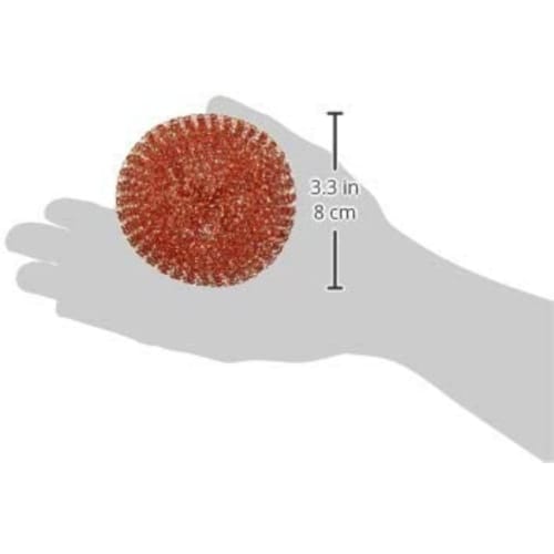 Fujisho New Pure Copper Scrubbers, Copper Power Kitchen Scrubbers, Formulated with Copper Ions To Prevent Bacteria and Slime, Set of 3