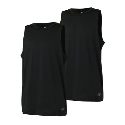 Inner Shirt Sleeveless Performance 2P Dry Quick Dry Soft Black Tank BKK M (Sleeveless) T-Undershirt (LAT23038) Men's (Black/Black)