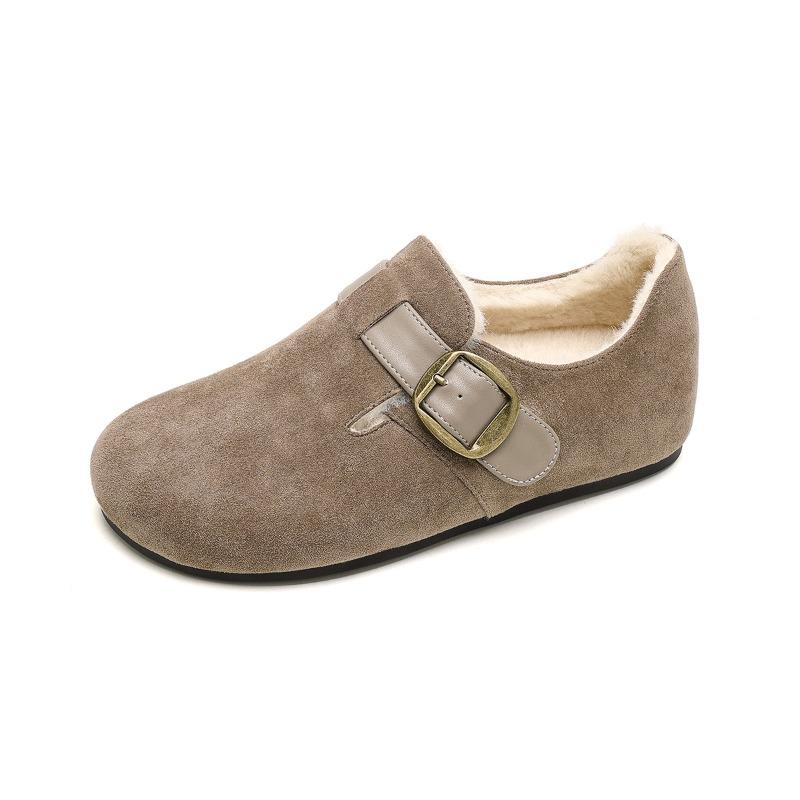 Women's Thick-soled, Retro, Insole Height-increasing and Warm Shoes with Fleece