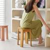 Creative Vintage Round Stool, Designer Nordic Bench, Minimalist Vanity Seat, Modern Ins-Style, Living Room Ottoman