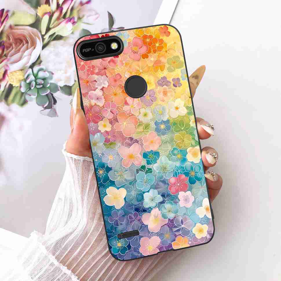 For Tecno Pop 2 F B1c Case Cartoon Lion Butterfly Silicone TPU Black Cover For Tecno Pop 2F POP 2F 5.45" Phone Cases Coque