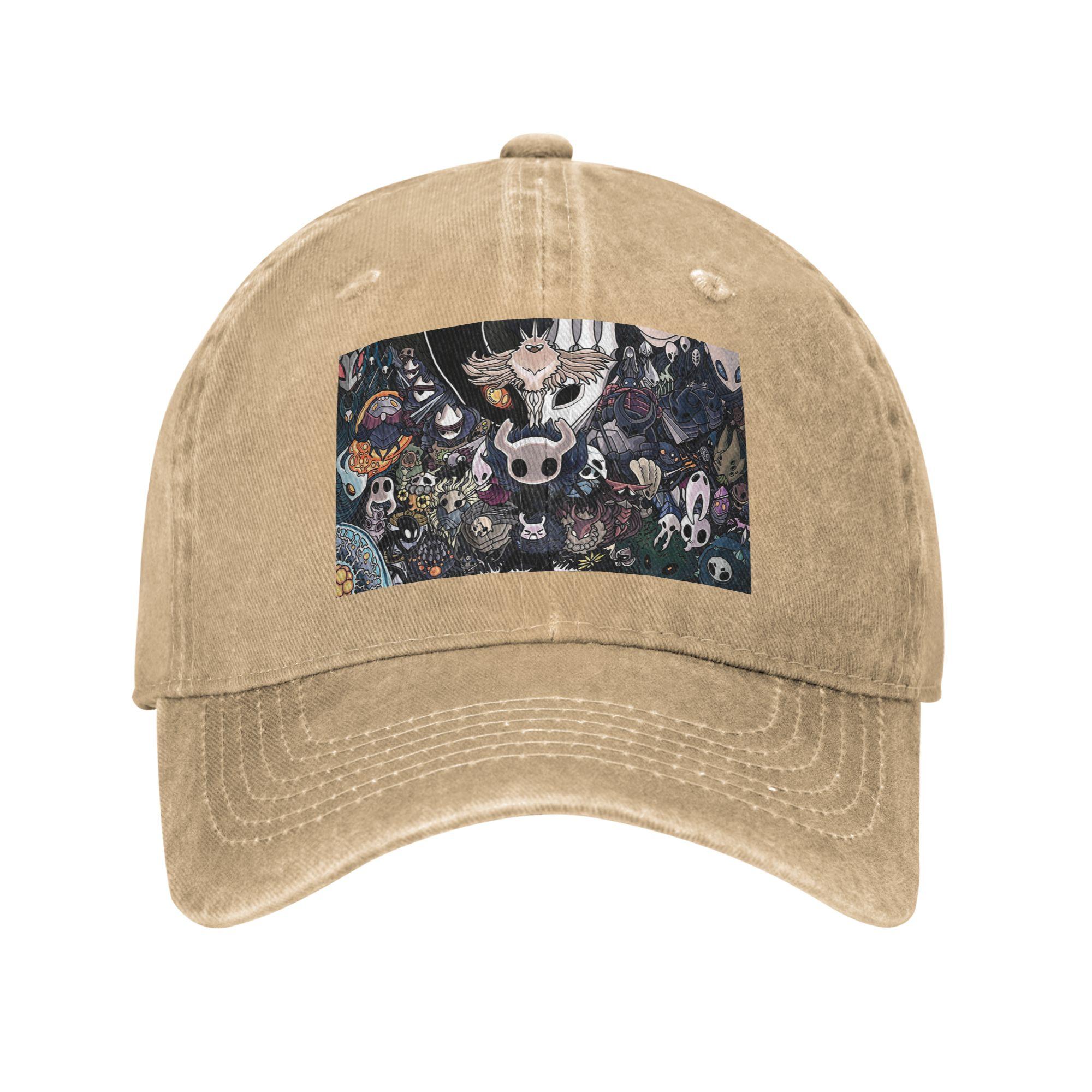 

Hollow Knight Denim Fabric Cap Casual Baseball Caps Adjustable Hat Summer Unisex Baseball Hats One Size
