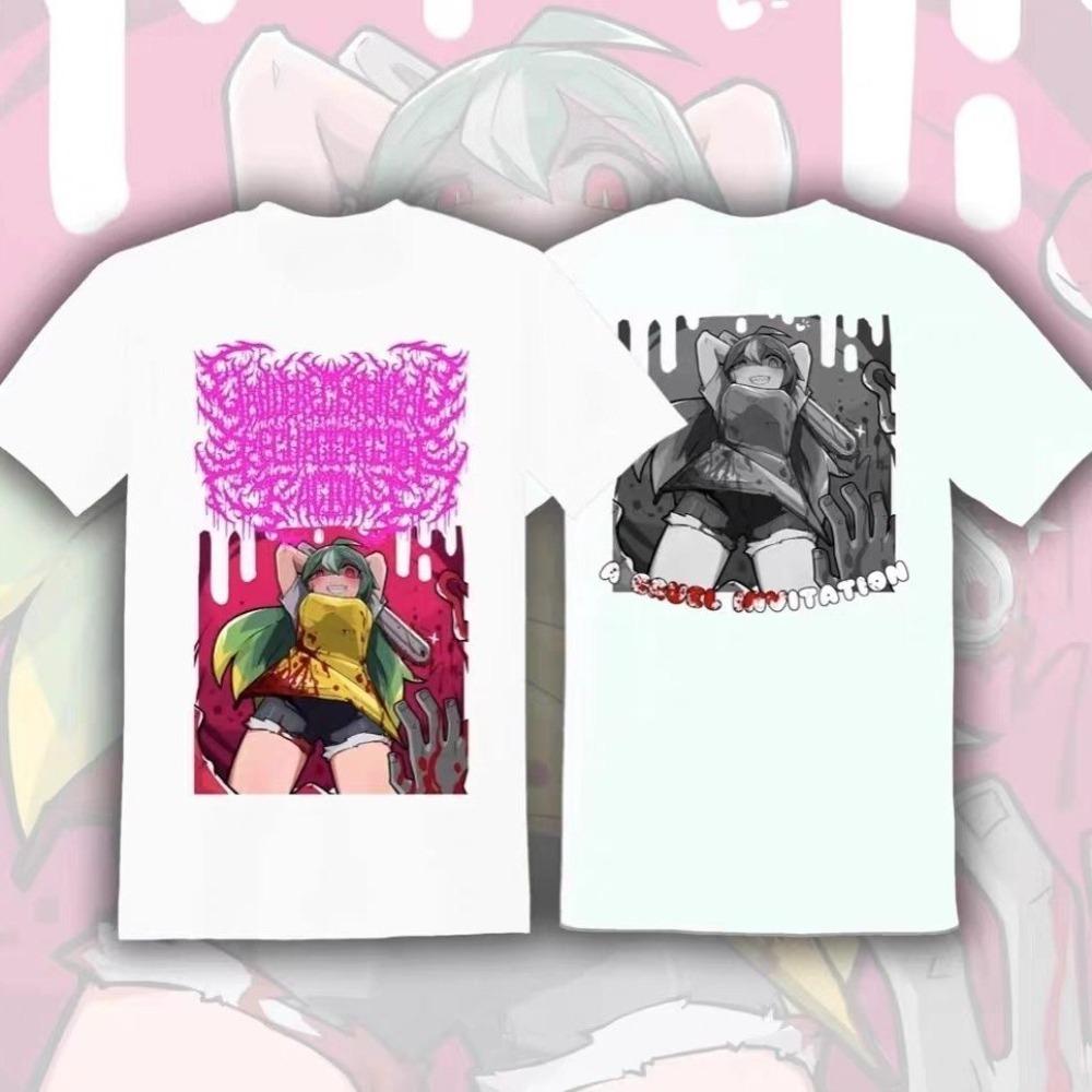 Summer Gothic Little Girl Beautiful Girl Print T Shirt Men's Short Sleeves Harajuku Street Fashion T-shirt Women Tees Tops