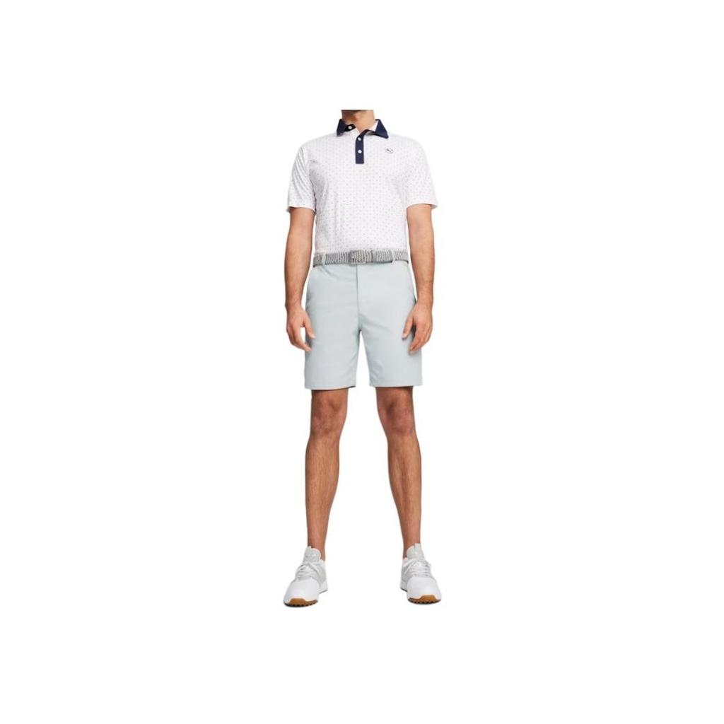 Puma Pure Geo Polka Dot Printed Pullover Casual Short Sleeve Polo Shirt Men Polo Shirts White 624474-02