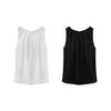 Women's Chiffon Pullover Vest with Round Collar Sleeveless Vest Top