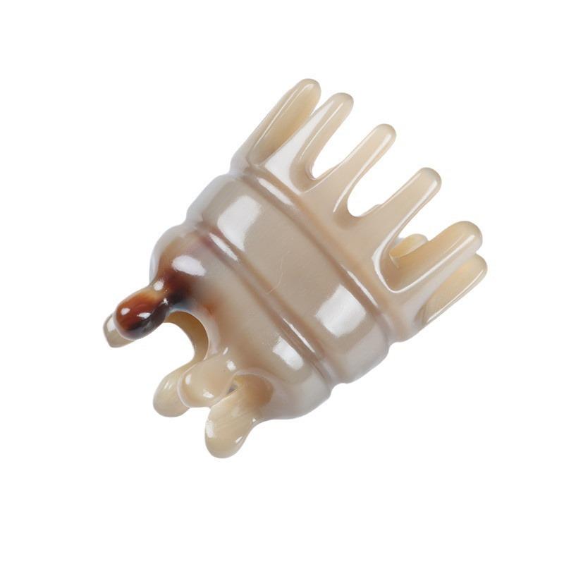 Ox Horn Shampoo and Massage Comb: Wide, Dense Teeth for Meridian Therapy.