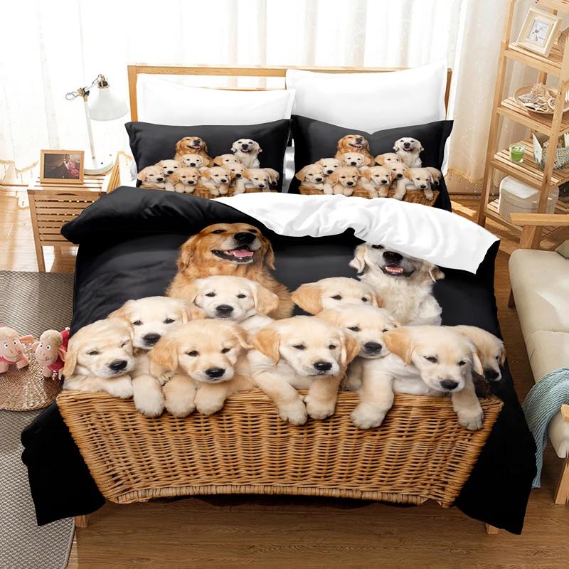 3d Bedding Set Cartoon Snow Dog Duvet Cover Sets Kidstwin Full Queen King Bedroom Set Home Textile Housse De Couette