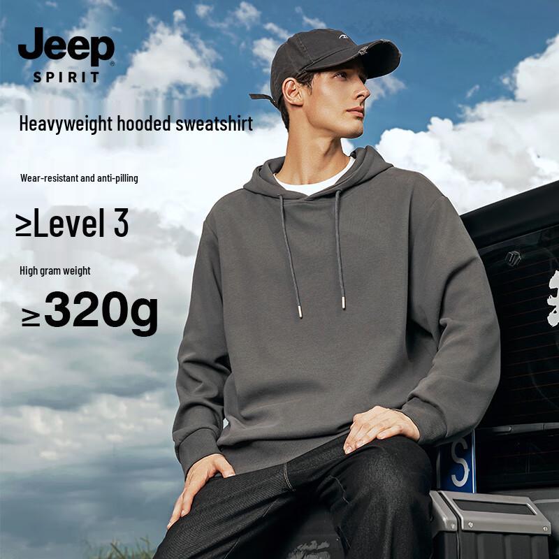 JEEP SPIRIT Men's Heavyweight Hooded Sweatshirt