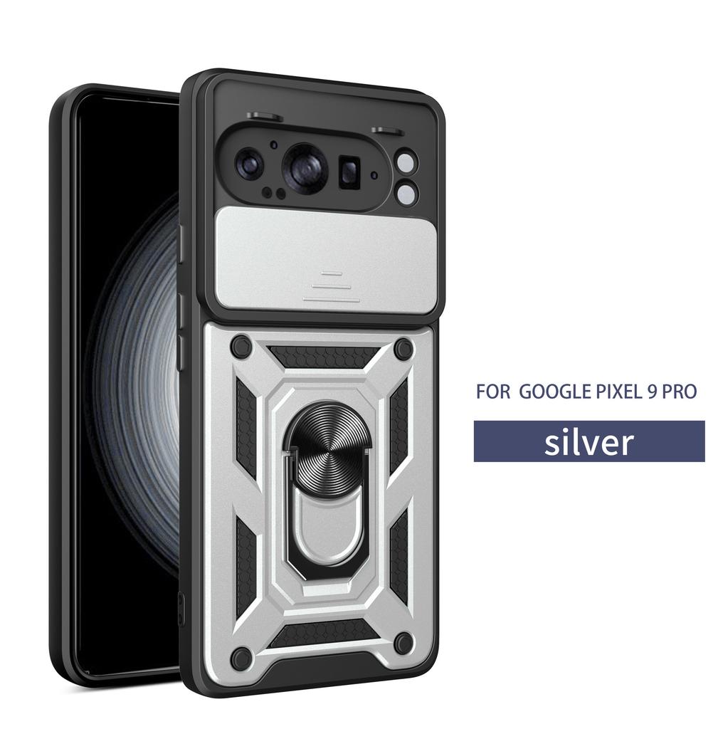 Applicable to Google Pixel9Pro cis-armor window-pushing mobile phone case Pixel8 bracket Pixel6Pro anti-drop protective case