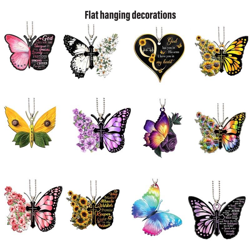 Cartoon Style Acrylic Car Interior Accessories Festive Hanging Decorations