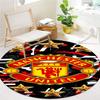 Manchester United F Round Area Rug,Carpet Rug for Living Room Bedroom Sofa Playroom Decor,Non-slip Floor Mat