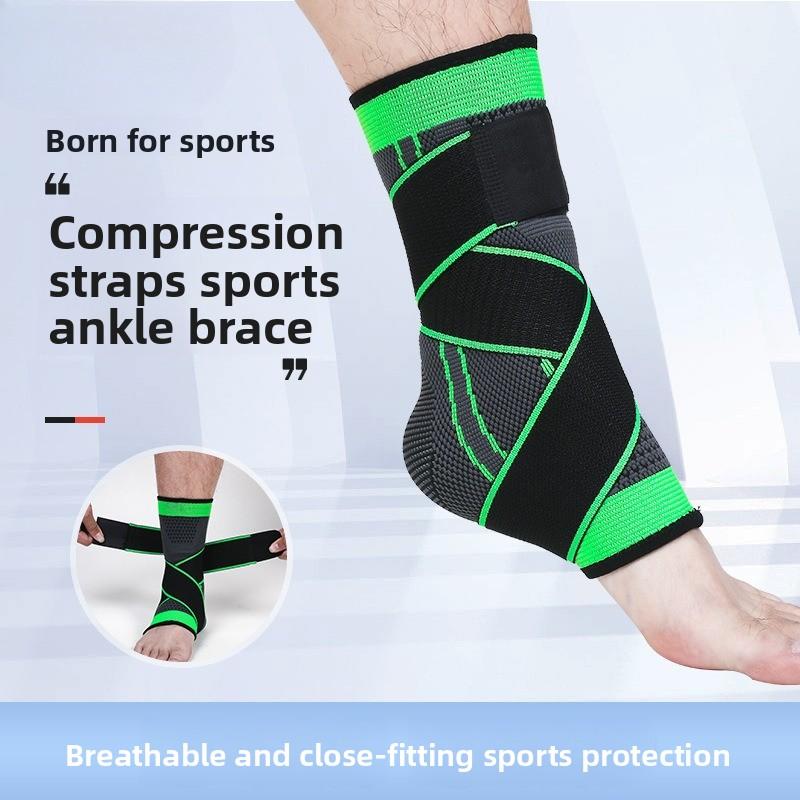 Knitted Compression Ankle Brace with Adjustable Strap, Breathable Ankle Support for Running, Hiking, Outdoor Activities