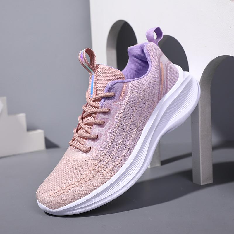 Manufacturer Flying Weaving Sports Women's Shoes 2025 New Lightweight, Breathable and Non-slip Soft-soled Running Shoes Casual Travel Shoes
