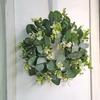 2 Stück Mini Grüner Dekorativer Eukalyptusblätter-Kranz - Wand- & Fensterdekoration für Hochzeit & Party