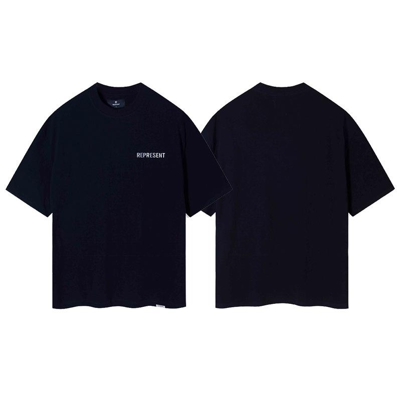 Loose Short-Sleeved T-Shirt Relogo High Street High Frequency Prsee Simple Nt Spring And Summer Ironing Small Hundred